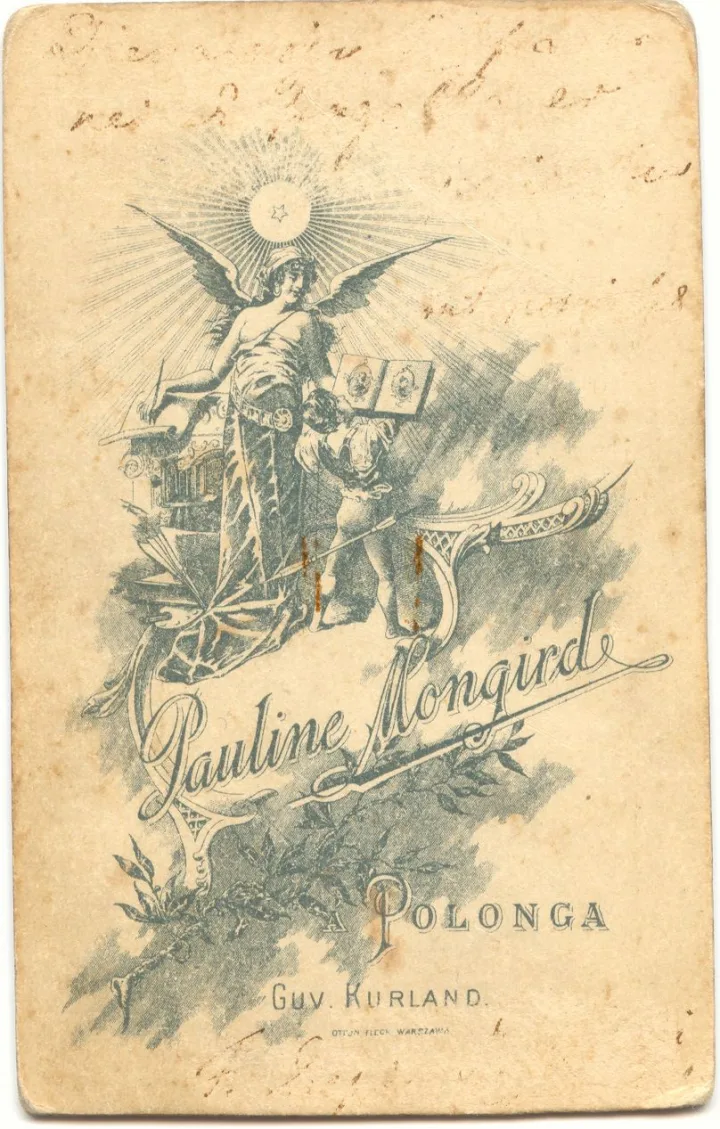 Nežinomo jaunuolio portreto fotografijos reversas.