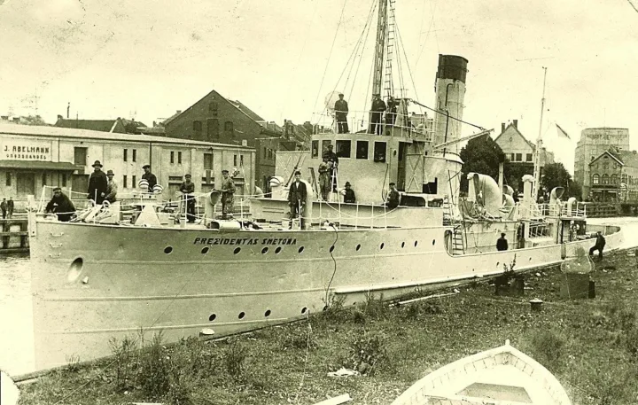 Pirmasis karo laivas buvo „Prezidentas Smetona“, kurį 1927 m. Lietuvos Vyriausybė nupirko iš Vokietijos. KU nuotr.