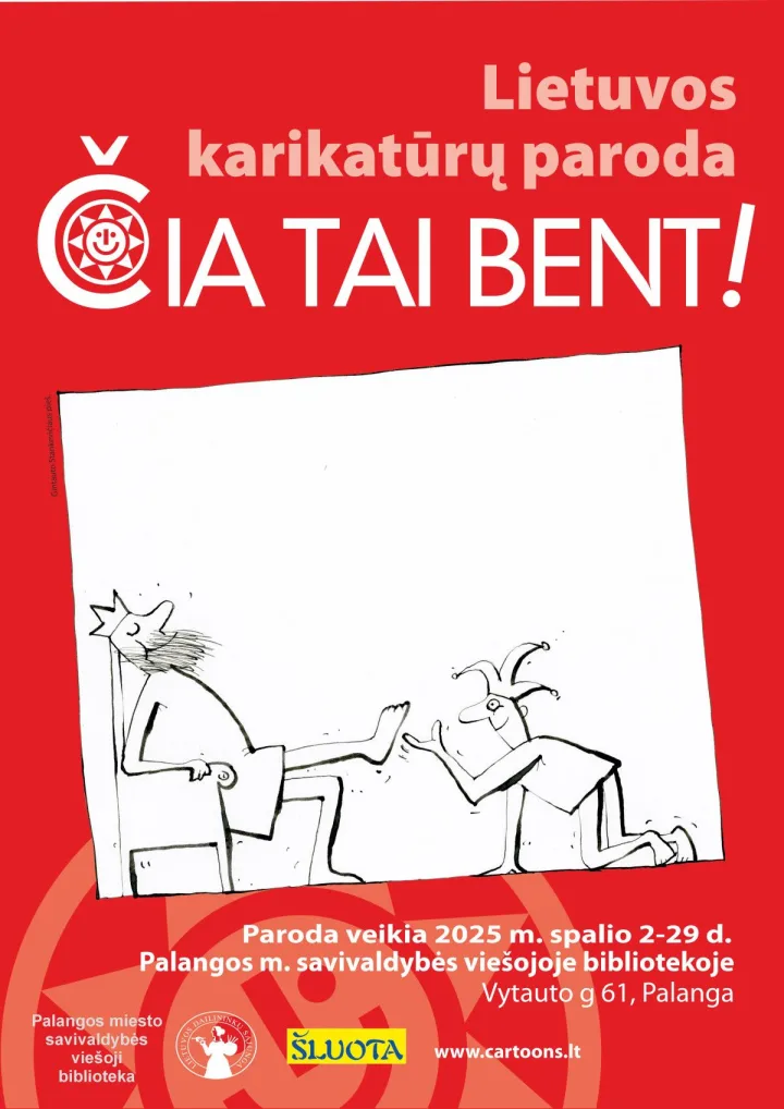 Bibliotekoje - Lietuvos karikatūristų darbų paroda „Čia tai bent“