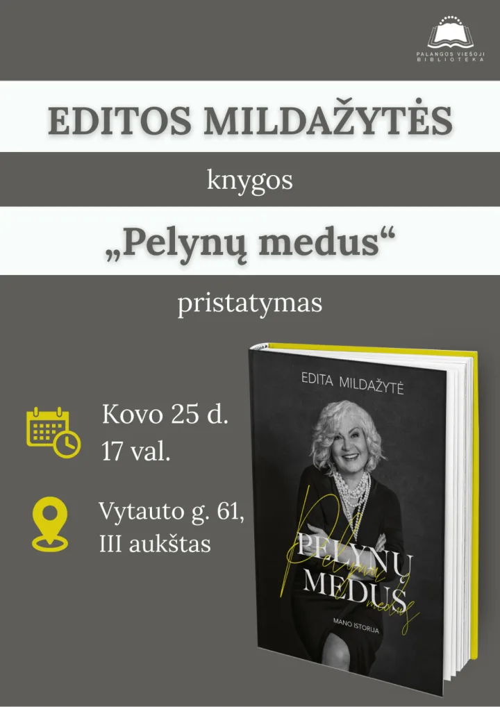 Editos Mildažytės knygos „Pelynų medus. Mano istorija“ pristatymas