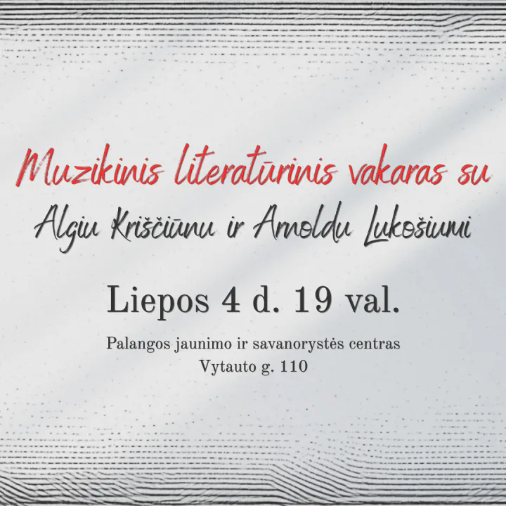 Algis Kriščiūnas kviečia į parodą ir susitikimus Palangos jaunimo ir savanorystės centre