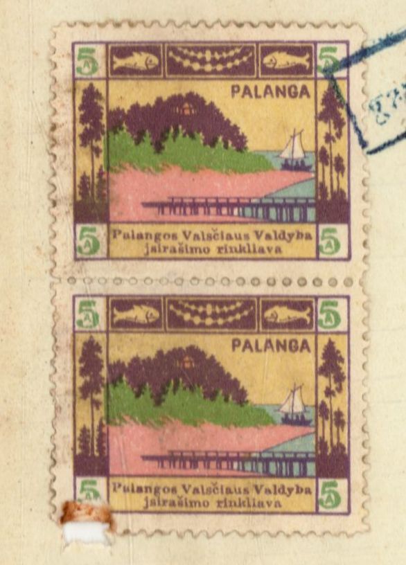 Kurortinės rinkliavos markutės. XX A. 3–4 deš.