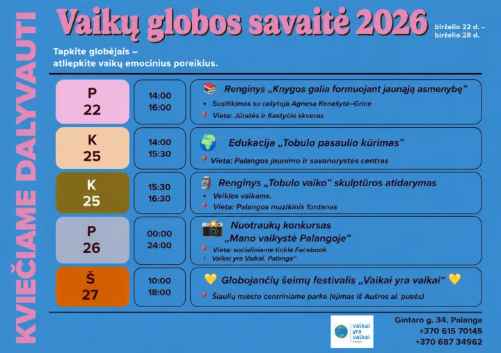 Prasideda Vaikų globos savaitė – visuomenė kviečiama pažvelgti į globą be stereotipų