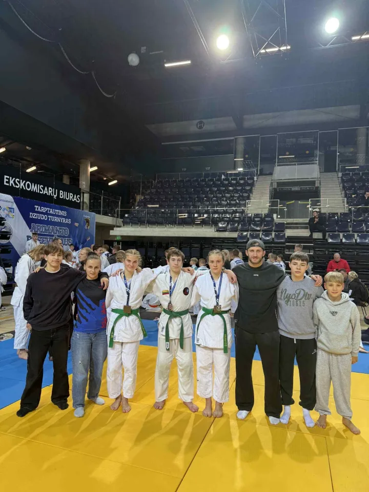 Komanda po dziudo varžybų Kėdainiuose