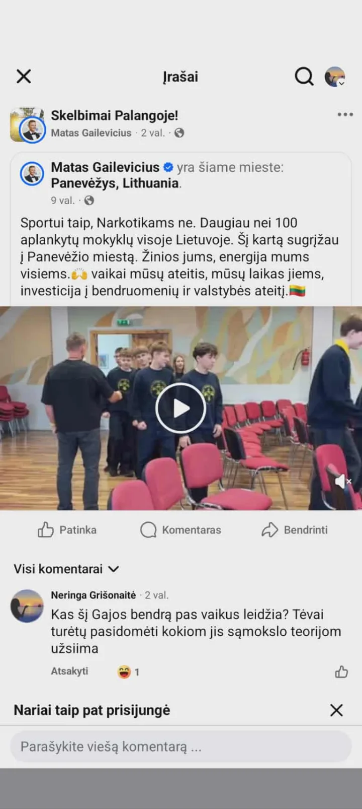 Iš Mato Gailevičiaus įrašo "Facebook"