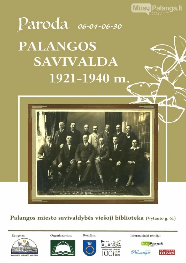 Palangos miesto bibliotekos interneto skaitykloje birželį vyksta paroda „Palangos savivalda 1921-1940 metais"
