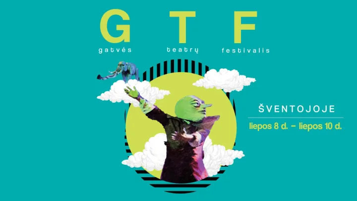 Gatvės teatras su milžinišku batutu ir skraidančiais drambliais