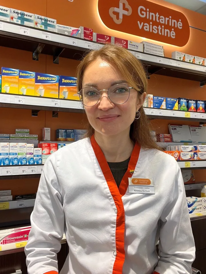 Gintarinės vaistinės vaistininkė Kristina Kirbutė