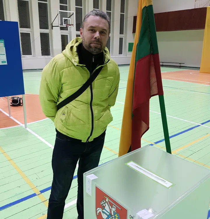 Palangiškis Eugenijus Ateities apylinkėje balsavo paskutinis