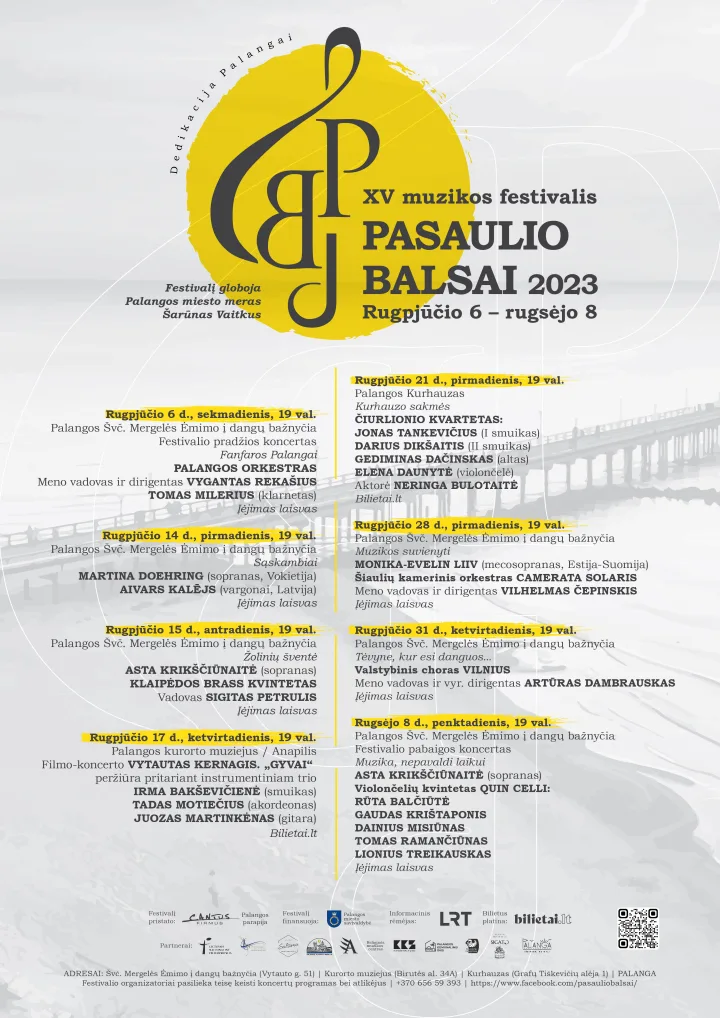 XV festivalis PASAULIO BALSAI Palangoje pristato žanrų įvairovę – nuotrauka 2
