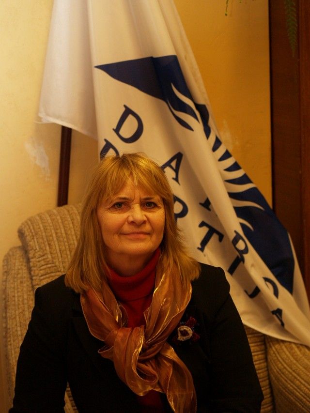 G. Krasauskienė buvo geros nuotaikos.