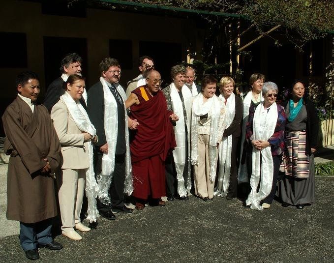 L. Andrikienė su Dalai Lama Dharamšaloje