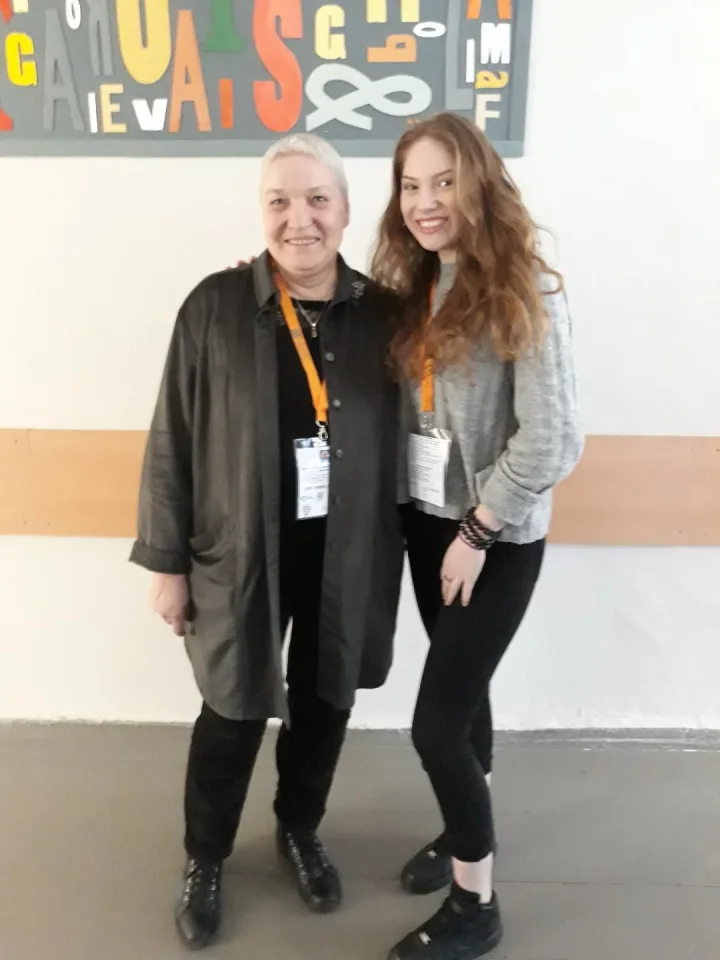 L. Perminaitė su vertėja Šv. Jeronimo premijos laureate Irena Aleksaite.