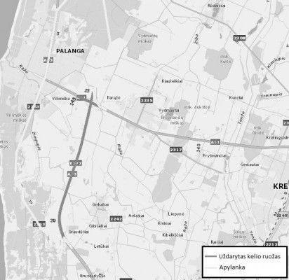 Palangoje šį savaitgalį pakeista eismo tvarka